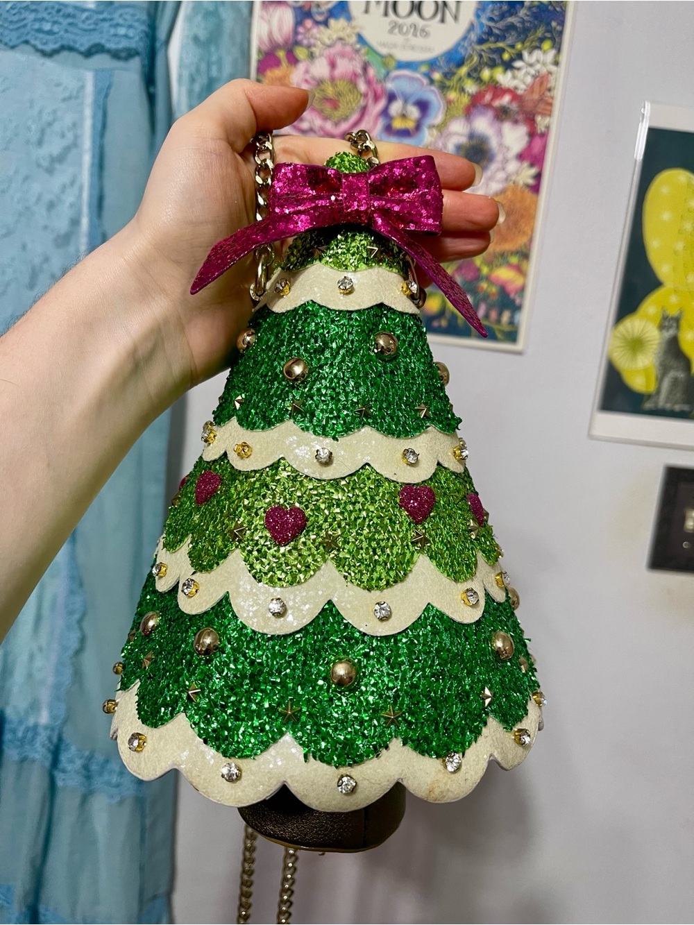 Betsey Johnson Christmas Tree Purse NWOT